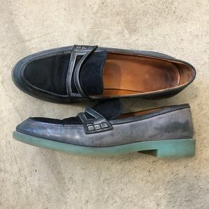 MARC by Marc Jacobs Blue Leather and Suede Loafers